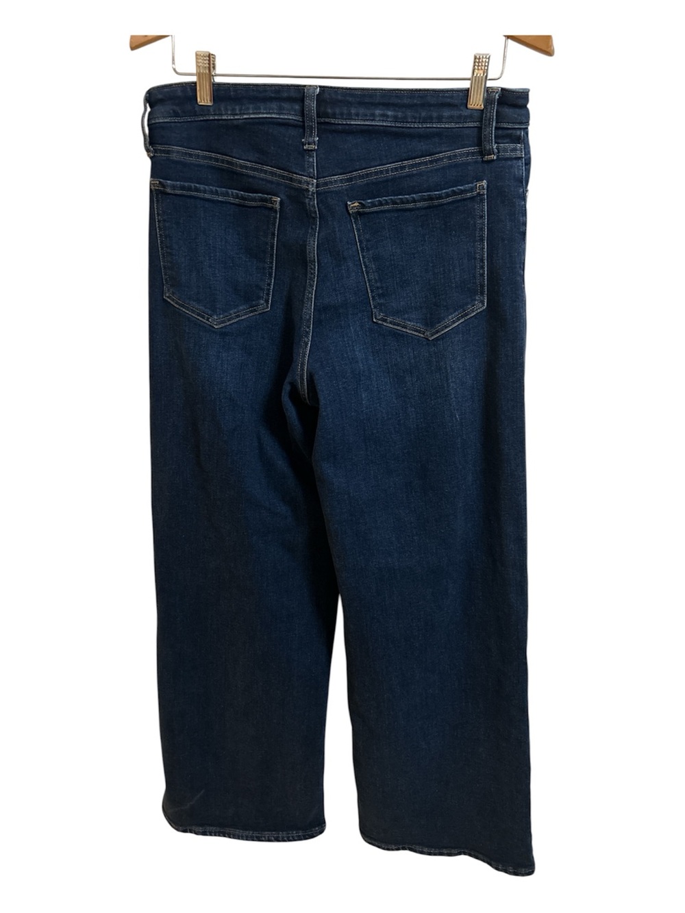 Quince Bella Stretch Wide Leg Jeans Midnight Blue High Rise Waist 31 Inseam 30 - Picture 3 of 6